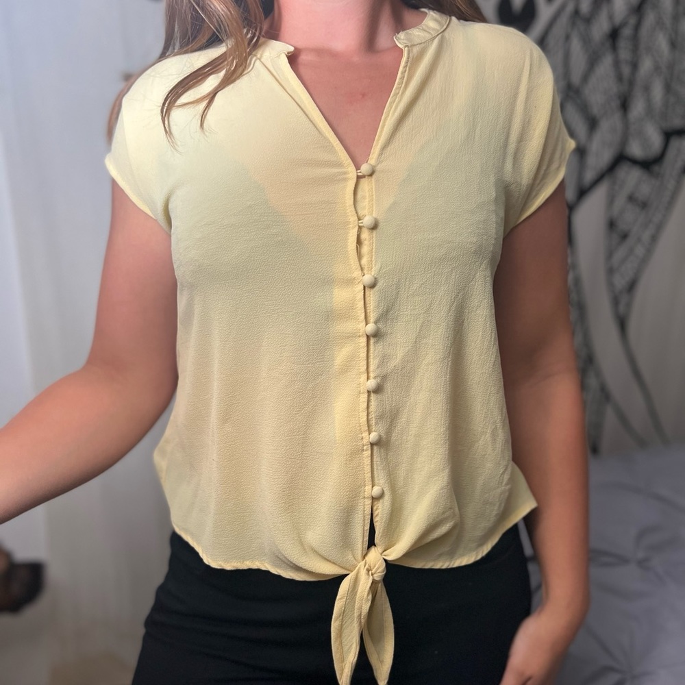 Yellow Sheer Blouse